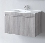 Πάγκος μπάνιου με Νιπτήρα OMEGA 90 Grey Oak 87x44x60 εκ. 90x45x60 εκ.