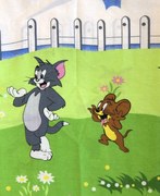 Ariete Σετ Σεντόνια 3 Τμχ Μονά Βαμβακερά 260×160 – Tom and Jerry Πράσινο/Μπλε