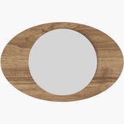Καθρέπτης Τοίχου Obble 116SAM1225 60x2,2x90cm Walnut Hanah Home Mdf