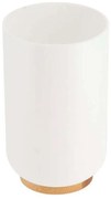 Ποτήρι Μπάνιου Με Bamboo 06.6174210 White Plastic
