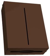 Χαρτοθήκη Επιτοίχια Για Χειροπετσέτες Ζικ - Ζακ 122-943 28,5x10x37cm Matte Wenge Pam&Co Ανοξείδωτο Ατσάλι