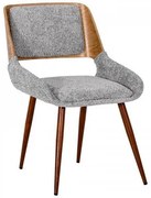 ΚΑΡΕΚΛΑ ΤΡΑΠΕΖΑΡΙΑΣ Fylliana FL1869 ΓΚΡΙ ΥΦΑΣΜΑ 51x60x79εκ 392-124-008