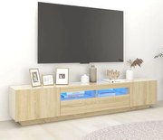 vidaXL Έπιπλο Τηλεόρασης με LED Sonoma Δρυς 200 x 35 x 40 εκ.