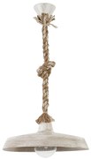 Φωτιστικό Οροφής Μονόφωτο Heronia Us-Gas 31-1103 Rope/White/Gold