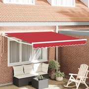 vidaXL Ανασυρόμενη τέντα Κόκκινο 2.5m x 2m