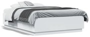 vidaXL Πλαίσιο Κρεβατιού με LED Λευκό 120x190 εκ Επεξεργ. Ξύλο