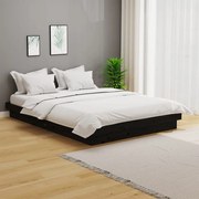 Πλαίσιο Κρεβατιού Μαύρο 150 x 200 εκ. Μασίφ Ξύλο King Size 819916