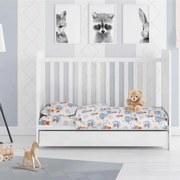 Σεντόνι Βρεφικό Reach The Stars 191 Sky Blue DimCol Λίκνου 80x110cm 100% Cotton