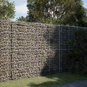 Συρματοκιβώτιο με Κάλυμμα 200x100x200εκ από Γαλβανισμένο Χάλυβα - Ασήμι
