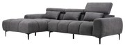 ΚΑΝΑΠΕΣ ΑΡΙΣΤΕΡΗ ΓΩΝΙΑ DIVYA HM3267.02L ΣΥΝΘ.SUEDE ΓΚΡΙ 266x104x97Υεκ.