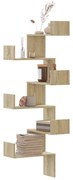 vidaXL Γωνιακή Ραφιέρα Τοίχου Sonoma Δρυς 45x45x147 εκ. Επεξ. Ξύλο
