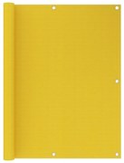vidaXL Διαχωριστικό Βεράντας Κίτρινο 120 x 400 εκ. από HDPE