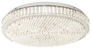 Φωτιστικό Πλαφόν Οροφής Ø41xH11cm Led 23,5 watt 3500lm Neutral Dimmable Χρωμέ-Διάφανα Κρύσταλλα Eglo Balparda 39746