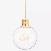 Γυάλινη Μπάλα Φως με κείμενο Cristmas 5V/3,6W  L:3 m MADAM STOLTZ