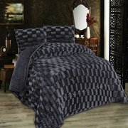 Κουβερτοπάπλωμα 1940 Με Εφέ Fleece Grey-Black DimCol Υπέρδιπλo 220x240cm Πολυέστερ