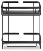 Θήκη Διπλή Ίσια W26,5xD12,5xY29cm Black Mat Sanco Shower Baskets 004-M116