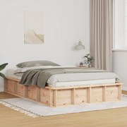 vidaXL Σκελετός Κρεβατιού με αποθήκευση Καφέ 120 x 200 cm ξύλο