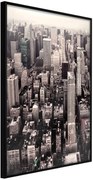 Αφίσα - New York from a Bird's Eye View - 40x60 - Μαύρο - Χωρίς πασπαρτού