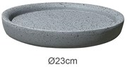 ΠΙΑΤΟ FIBER CLAY ΓΚΡΙ ΓΡΑΝΙΤΗ ΣΤΡΟΓΓΥΛΟ ΓΙΑ ΚΑΣΠΩ - Φ23x3.5cm 5/ΚΙΒ