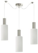 Φωτιστικό Οροφής  SE21-NM-4-NM3-GL3 ADEPT TUBE Nickel Matt Pendant White Glass+ - 51W - 100W - 77-8472