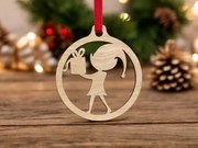 Σετ των 3 Intra απο ξύλο plywood 3mm-4mm πάχος – Χριστουγεννιάτικο μπιχλιμπίδι ξωτικού 30x30 cm INTRAVECTRY-MY545289