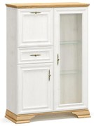 Βιτρίνα Jaden golden oak-λευκό antique 93,5x39x133εκ