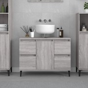 vidaXL Ντουλάπι Νιπτήρα Γκρι Sonoma 80 x 33 x 60εκ. Επεξεργασμένο Ξύλο