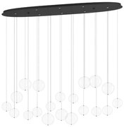 Φωτιστικό Οροφής - Ράγα Espardello 390344 148x26x220cm Led IP20 Clear-Black Eglo