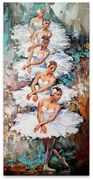 Πίνακας σε καμβά "White Swan Ballerinas" Megapap ψηφιακής εκτύπωσης 50x100x3εκ.-GP033-0093