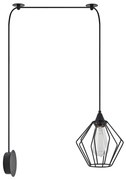 SE21-BL-B10-BL1W-GR1 ADEPT PENDANT Black Metal Grid Wall Lamp+ HOMELIGHTING 77-8894