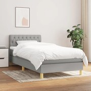 ΚΡΕΒΑΤΙ BOXSPRING ΜΕ ΣΤΡΩΜΑ ΑΝΟΙΧΤΟ ΓΚΡΙ 80X200 ΕΚ. ΥΦΑΣΜΑΤΙΝΟ 3140809