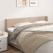 vidaXL Κεφαλάρι με Πτερύγια Καπουτσίνο 183x16x78/88εκ. Συνθετικό Δέρμα