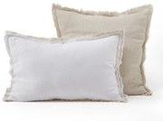 Μαξιλαροθήκη από προπλυμένο λινό με διπλά κρόσσια, Alhanasia