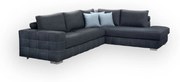 Argos Γωνιακός καναπές, μαύρο 300x250x100cm -δεξιά γωνία -AMO2051