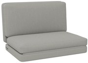 HOMCOM Πολυθρόνα 2-σε-1 Αναδιπλούμενη, Στρώμα Επισκέπτη, Διαχωρίσιμη, Πλάτους 120 cm, Ανοιχτό Γκρι