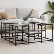 Τραπεζάκι Σαλονιού Γκρι Sonoma 91x91x40 εκ. Επεξεργασμένο Ξύλο - Γκρι