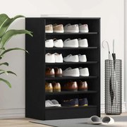 vidaXL Παπουτσοθήκη Μαύρη δρυς 60 x 35 x 92 cm Επεξεργασμένο ξύλο
