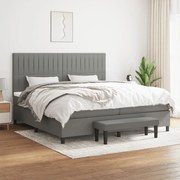 ΚΡΕΒΑΤΙ BOXSPRING ΜΕ ΣΤΡΩΜΑ ΣΚΟΥΡΟ ΓΚΡΙ 200X200 ΕΚ. ΥΦΑΣΜΑΤΙΝΟ 3136782