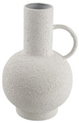 Βάζο Μεταλλικό Με Χερούλι Λευκό 19,5x18,5x28εκ. Zen Collection 25.19.51403
