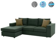 Γωνιακός Καναπές MONACO C3257.17 Αναστρέψιμος Ύφασμα Αλέκιαστο Πράσινο 240x170x86Υεκ. 240x170x86 εκ.