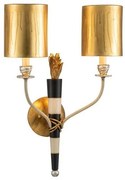 Απλίκα Φωτιστικό Τοίχου 2xE14  Μαύρο-Χρυσό  Flambeau FB-FLAMBEAU2 Elstead Lighting-FB-FLAMBEAU2-Μαύρο-Χρυσό FB-FLAMBEAU2