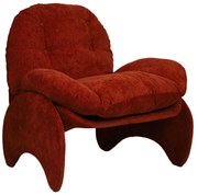 Πολυθρόνα ArteLibre ANANKE Πορτοκαλί Ύφασμα/Μέταλλο/Ξύλο 85x78x84cm