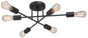 Ceiling lamp Amsterindast metal in black color D25x60cm 60x60x25 εκ.