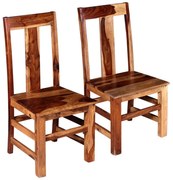 Καρέκλες Τραπεζαρίας 2 τεμ. από Μασίφ Ξύλο Ακακίας