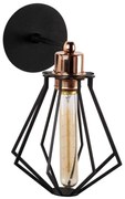 Φωτιστικό Τοίχου - Απλίκα Oylat 525NOR3171 Φ18x30cm 1xE27 40W Black-Bronze Opviq