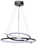 Φωτιστικό Οροφής Cronos 01-0358 Led 80W Φ50x70cm Black Heronia Μέταλλο