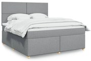 ΚΡΕΒΑΤΙ BOXSPRING ΜΕ ΣΤΡΩΜΑ ΑΝΟΙΧΤΟ ΓΚΡΙ 180X200 ΕΚ. ΥΦΑΣΜΑΤΙΝΟ 3293652