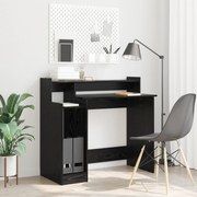 vidaXL Γραφείο Μαύρη δρυς 97 x 45 x 90 εκ. Επεξεργασμένο ξύλο
