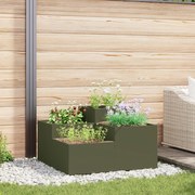 vidaXL Κηπουρική Γλάστρα 100x100x48 εκ Ελιά Ατσάλι