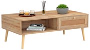 ΤΡΑΠΕΖΙ ΣΑΛΟΝΙΟΥ ΜΕΛΑΜΙΝΗΣ COLM RATTAN HM9224.11 ΣΕ ΦΥΣΙΚΟ ΧΡΩΜΑ 110x59x39,5Yεκ. (1 Τεμμάχια)
